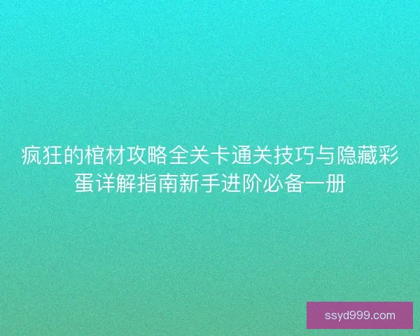 疯狂的棺材攻略全关卡通关技巧与隐藏彩蛋详解指南新手进阶必备一册